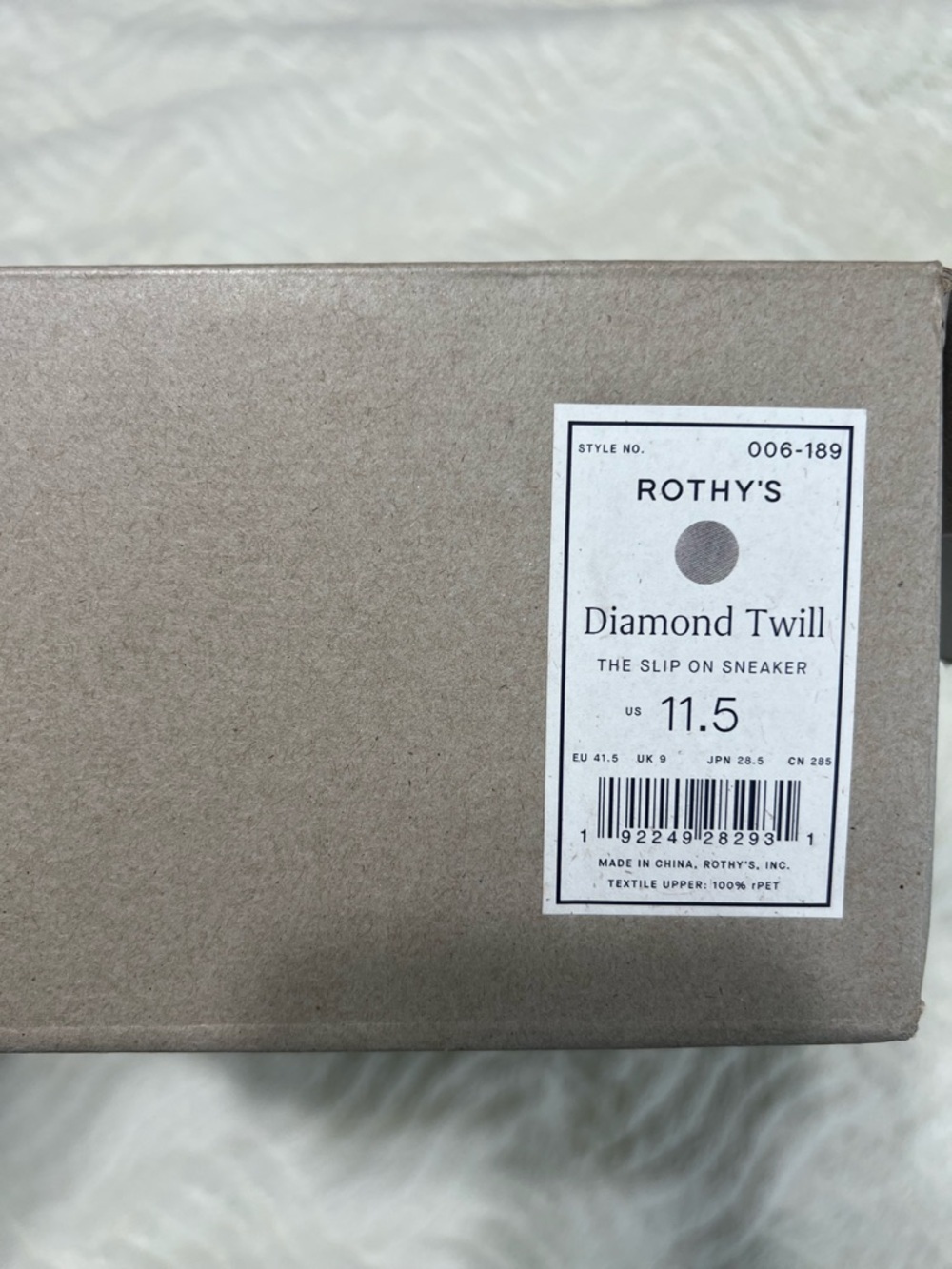 Rothy’s The Slip On Sneaker Diamond Twill Knit Sneakers NIB Women’s 11.5 New Box - Picture 10 of 11